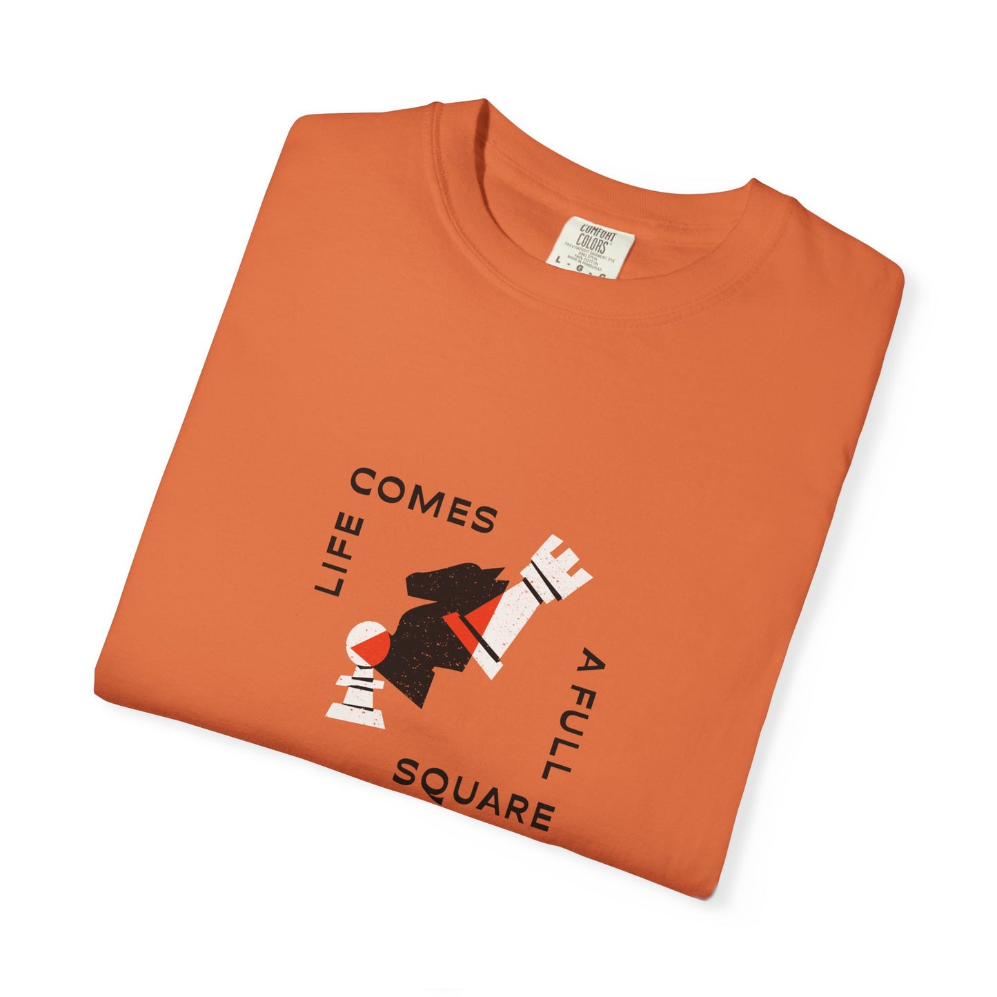Square Life Graphic T-shirt — 'Life Comes Full Square' Retro Skate Design