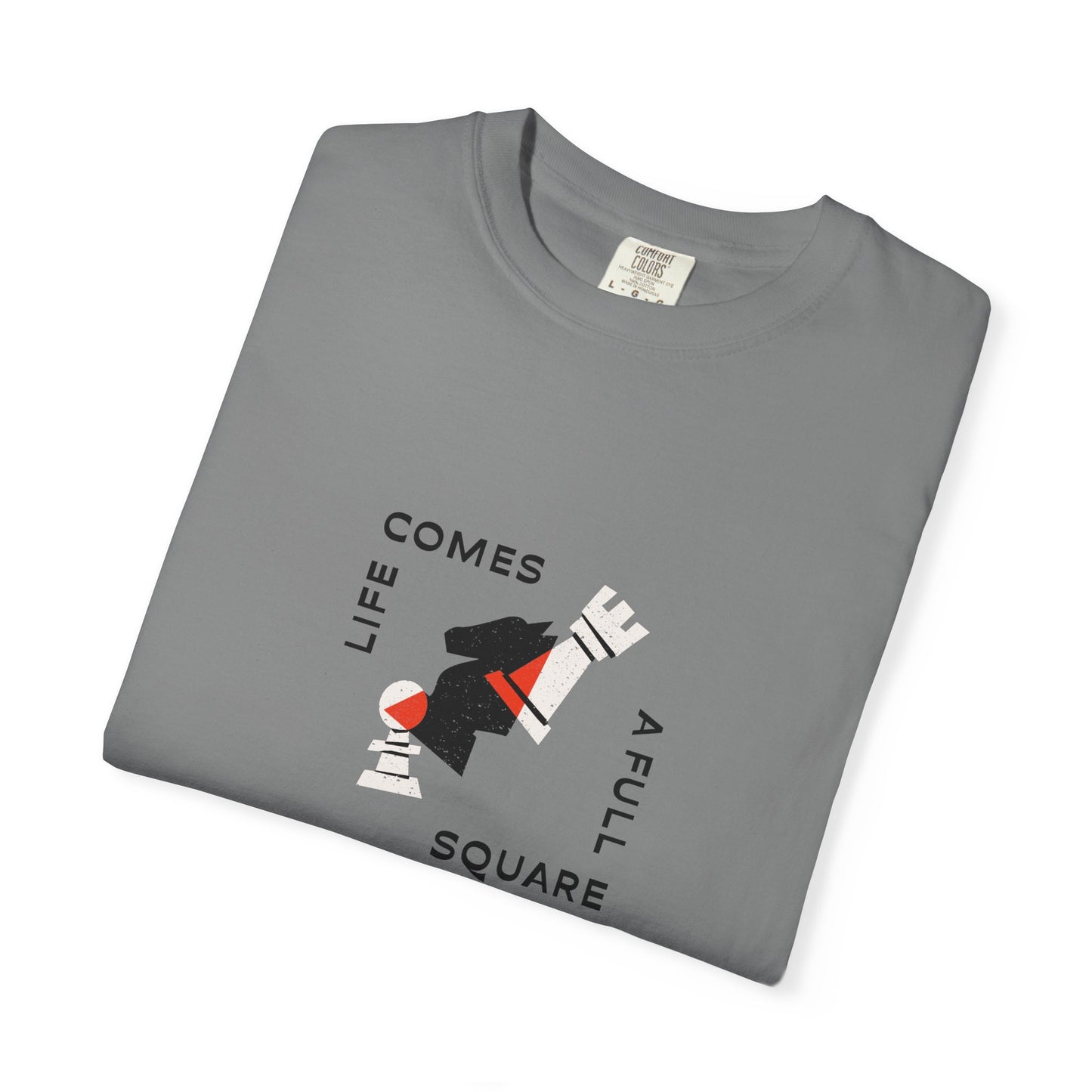 Square Life Graphic T-shirt — 'Life Comes Full Square' Retro Skate Design