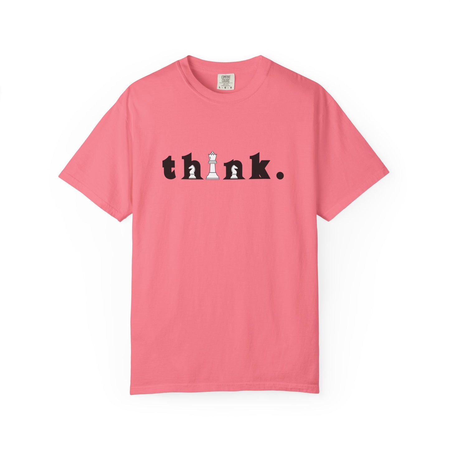 Think Chess T-Shirt — Minimalist 'think.' Graphic Tee with Chess Pieces