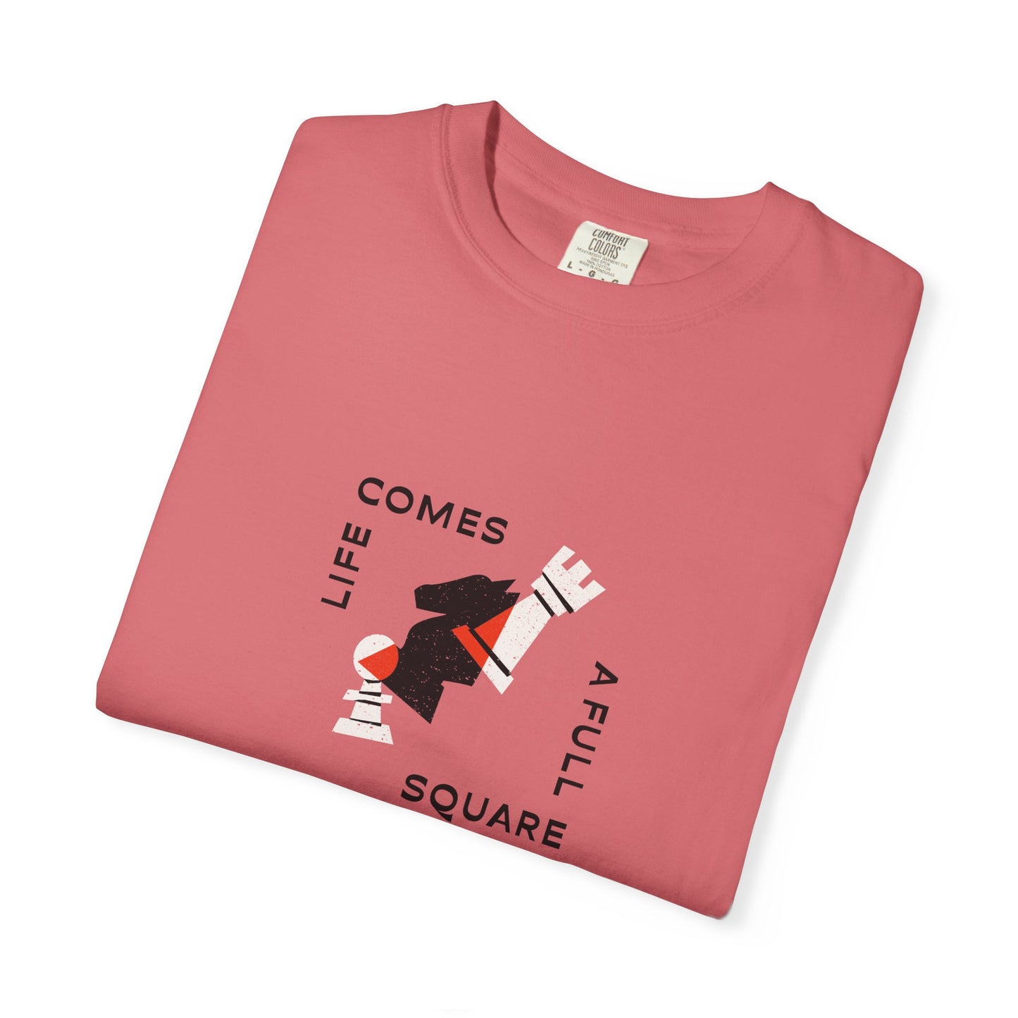 Square Life Graphic T-shirt — 'Life Comes Full Square' Retro Skate Design