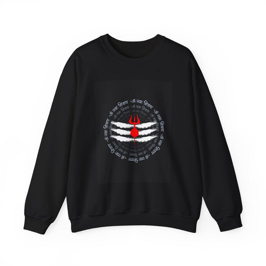 Shiva Trident Crewneck Sweatshirt — Tripundra Tilak Design