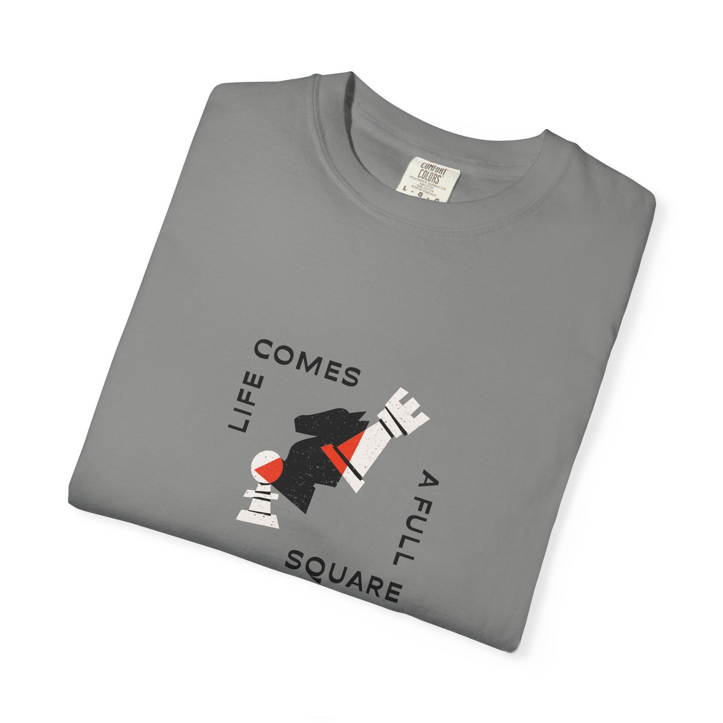 Square Life Graphic T-shirt — 'Life Comes Full Square' Retro Skate Design