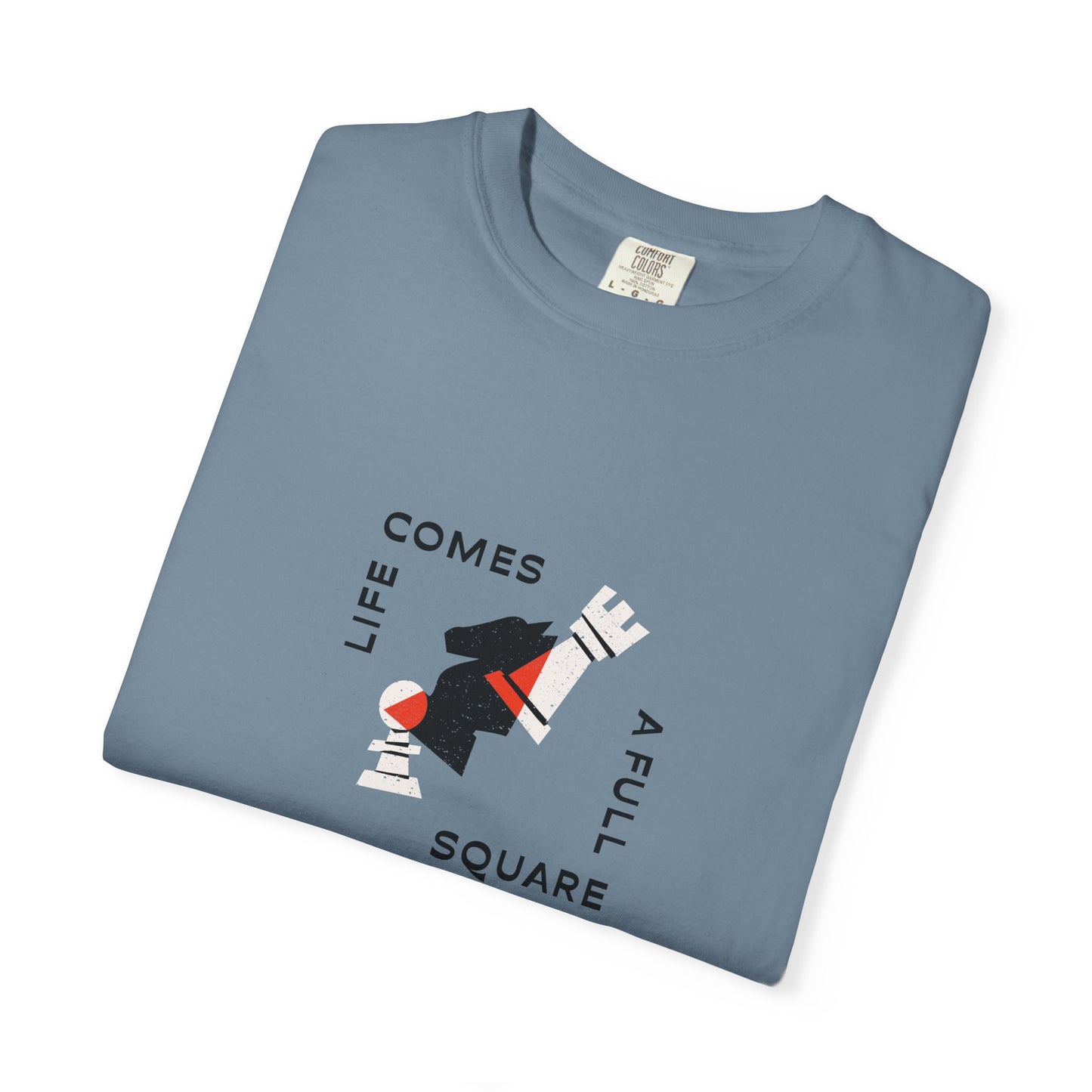 Square Life Graphic T-shirt — 'Life Comes Full Square' Retro Skate Design